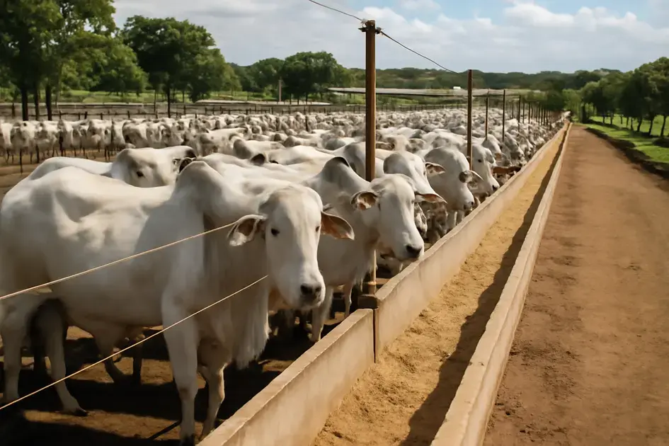 Confinamento de bovinos Nelore para terminação intensiva